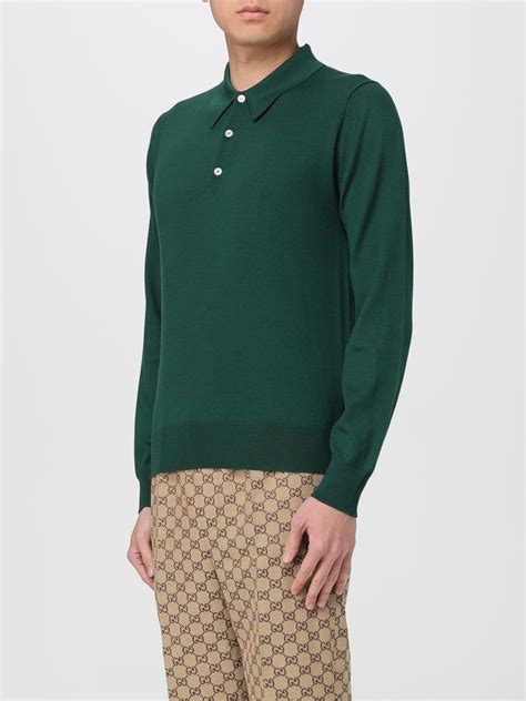 gucci flower shirt green men|green gucci polo shirt.